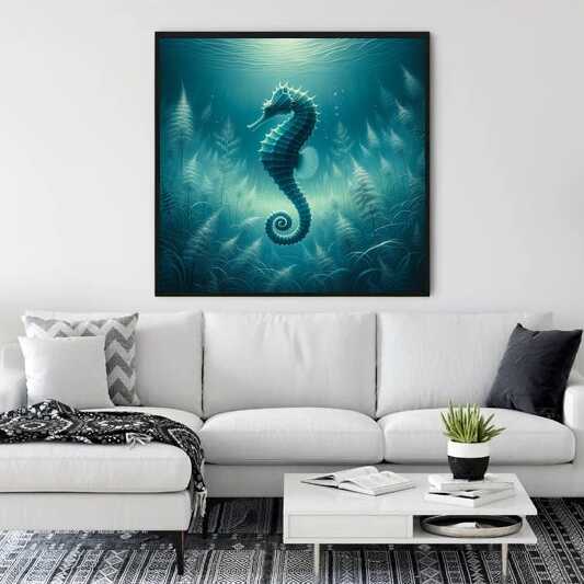 Seahorse, bottom of the sea - Paint by Numbers