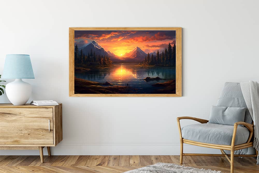 Lake, sunset - Paint by Numbers