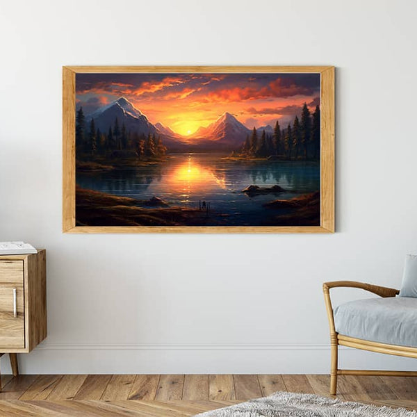 Lake, sunset - Paint by Numbers