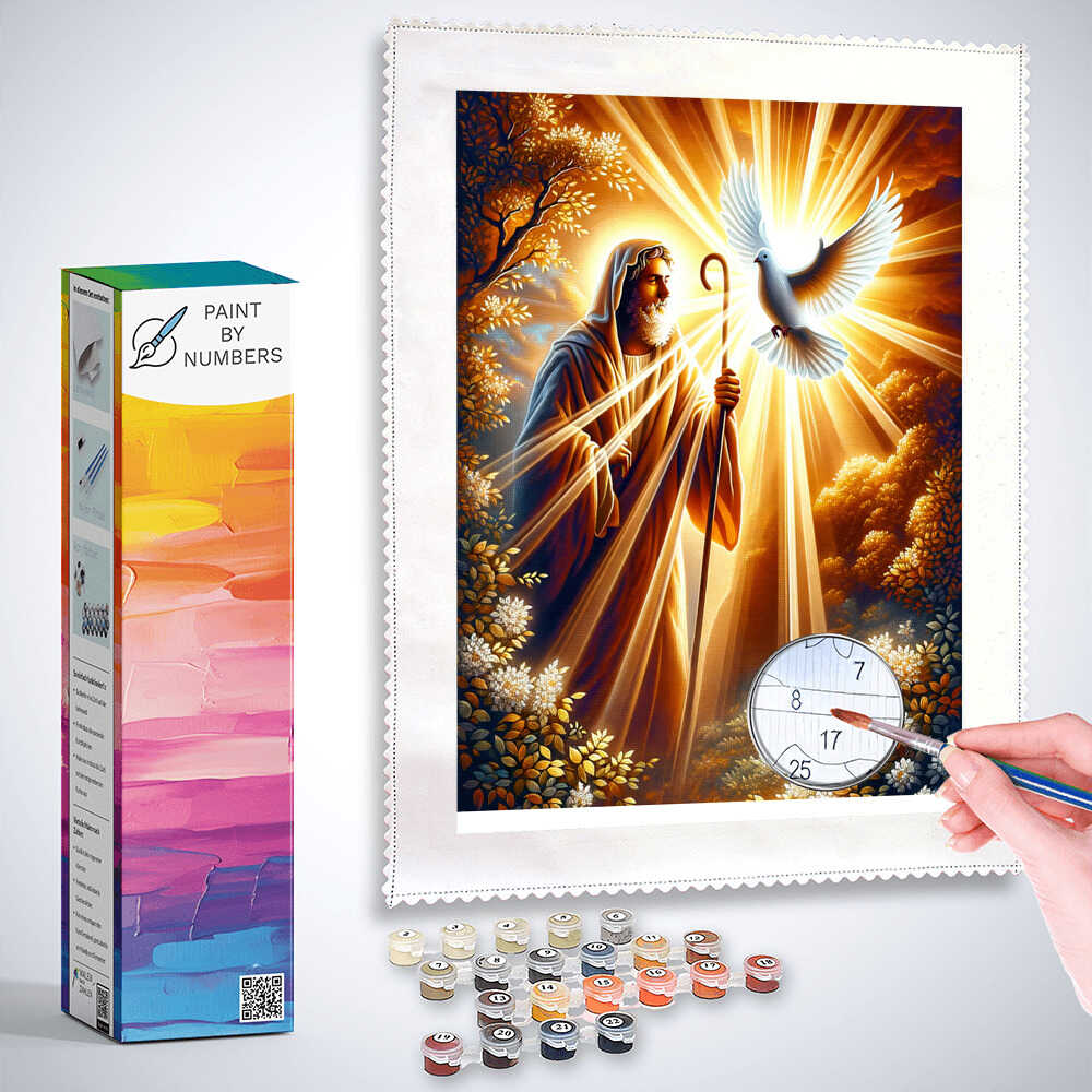 Paint by Numbers - Jesus with dove