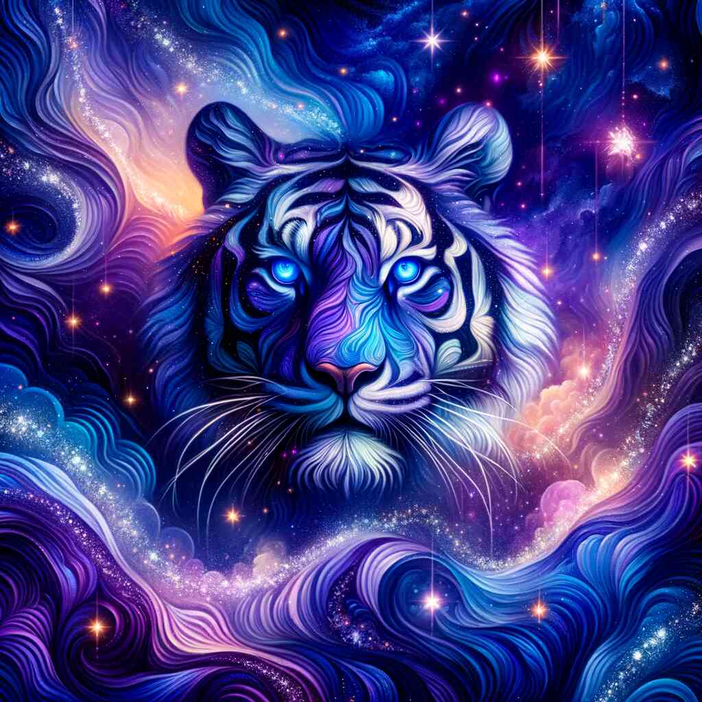 Paint by Numbers - Purple Stars Tiger