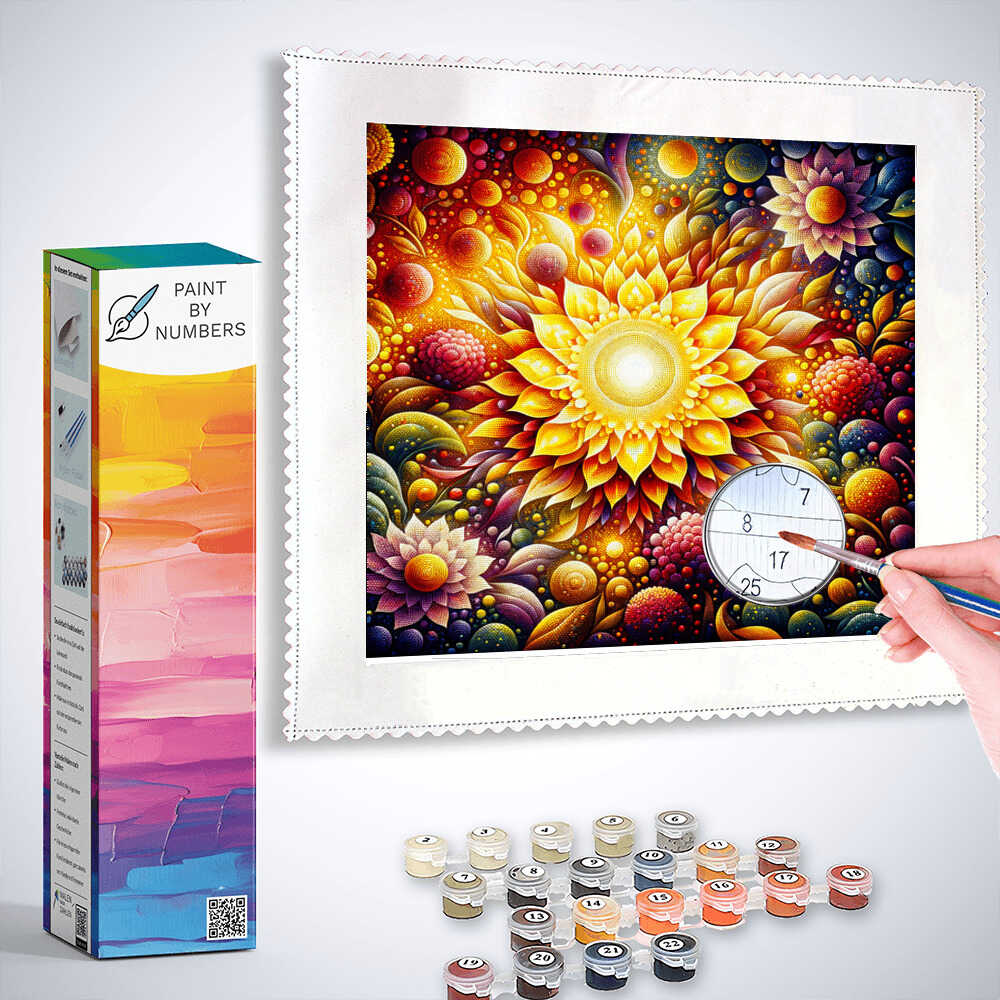 Paint by Numbers - Flower mosaic