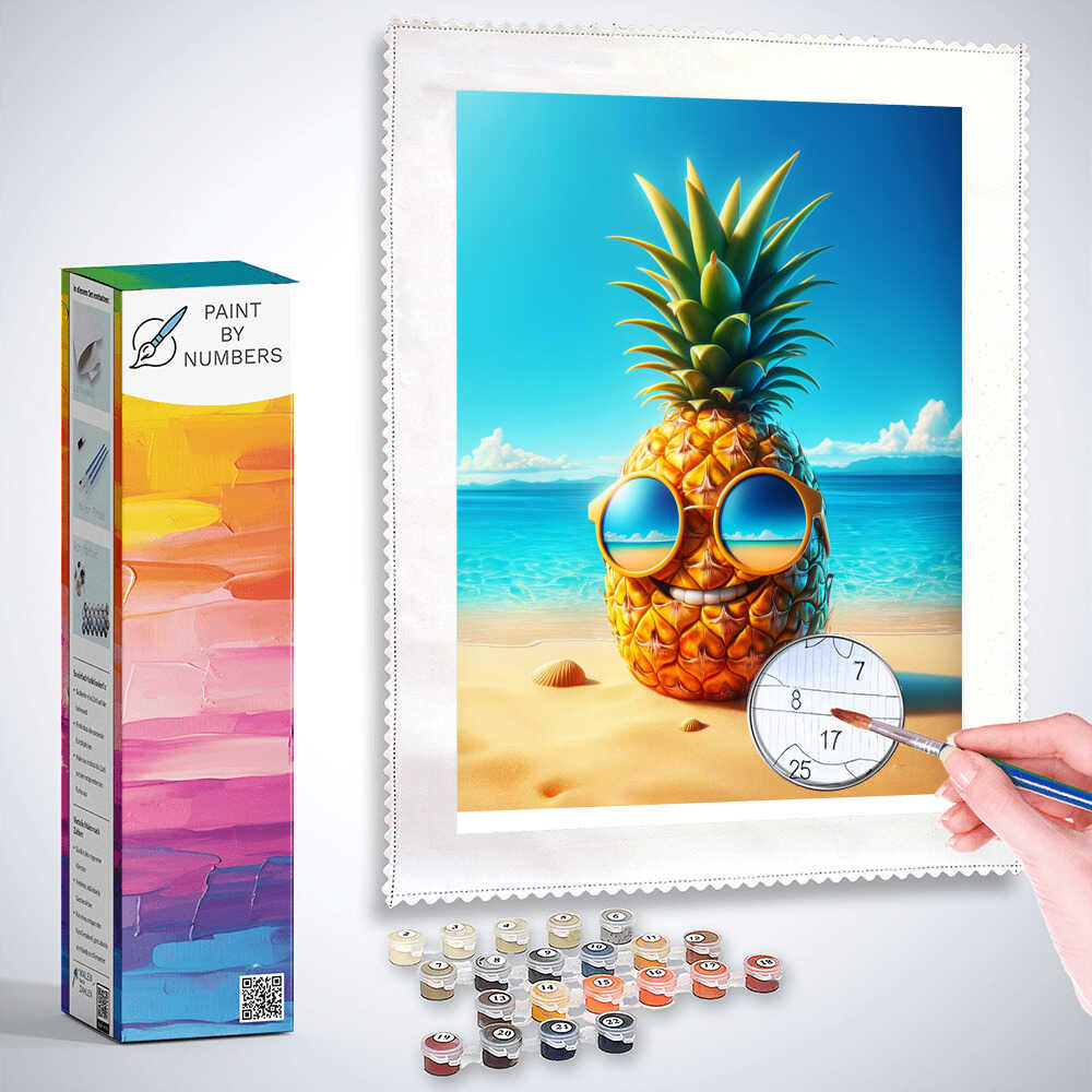Paint by Numbers - Pineapple takes a vacation