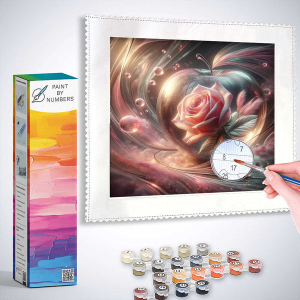 Paint by Numbers - Glass Apple Pink Rose