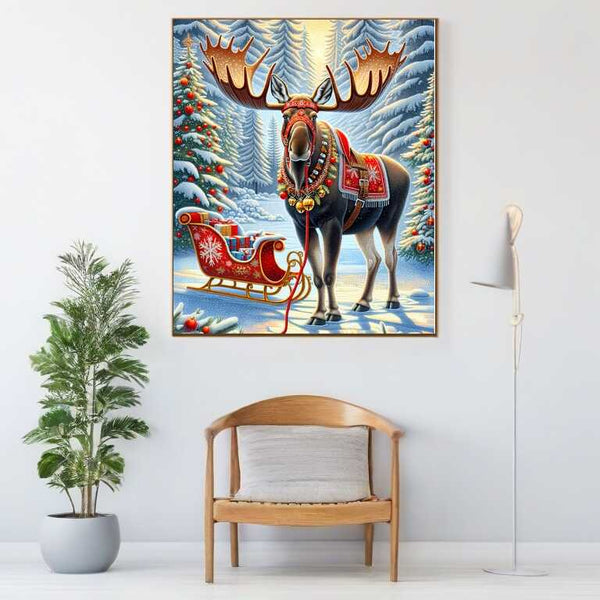 Paint by Numbers - Christmas Elk