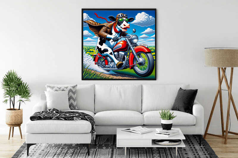 Paint by Numbers - Motorbike Cow