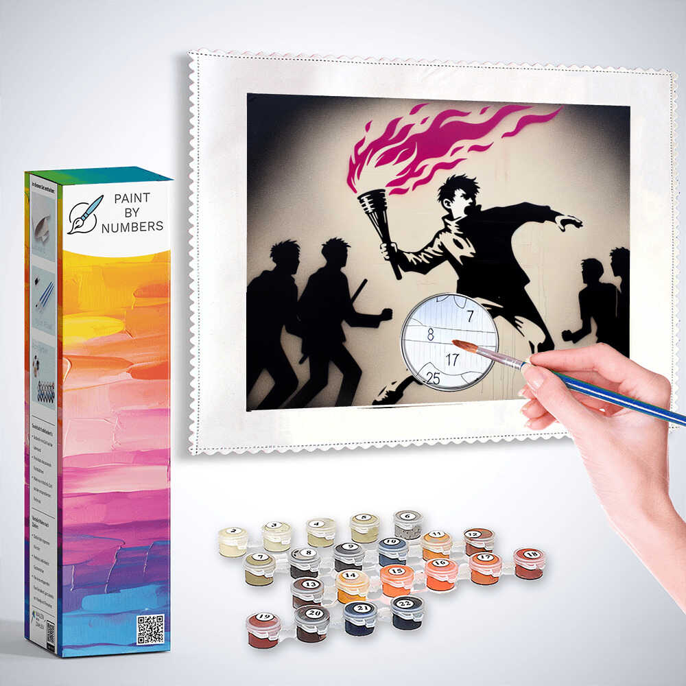 Boy with torch - Banksy