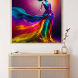 AB Diamond Painting - Frau mit Regenbogenkleid im Licht - gedruckt in Ultra-HD - AB Diamond, Menschen, Neu eingetroffen, Quadratisch