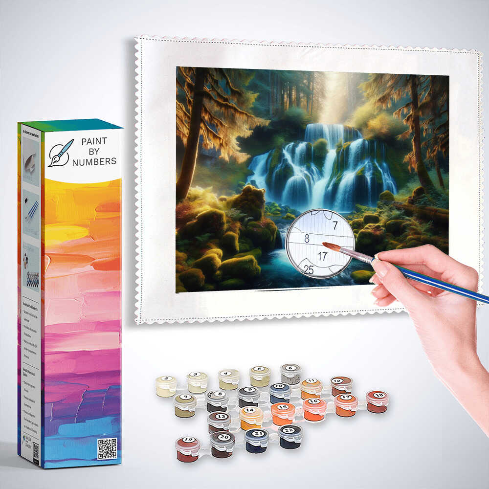 Paint by Numbers - Gentle waterfall