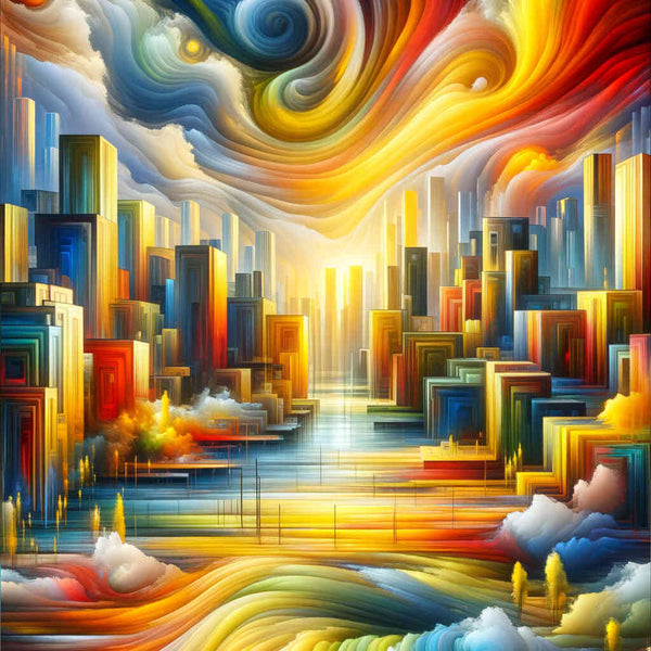 Paint by Numbers - Slate Abstract City