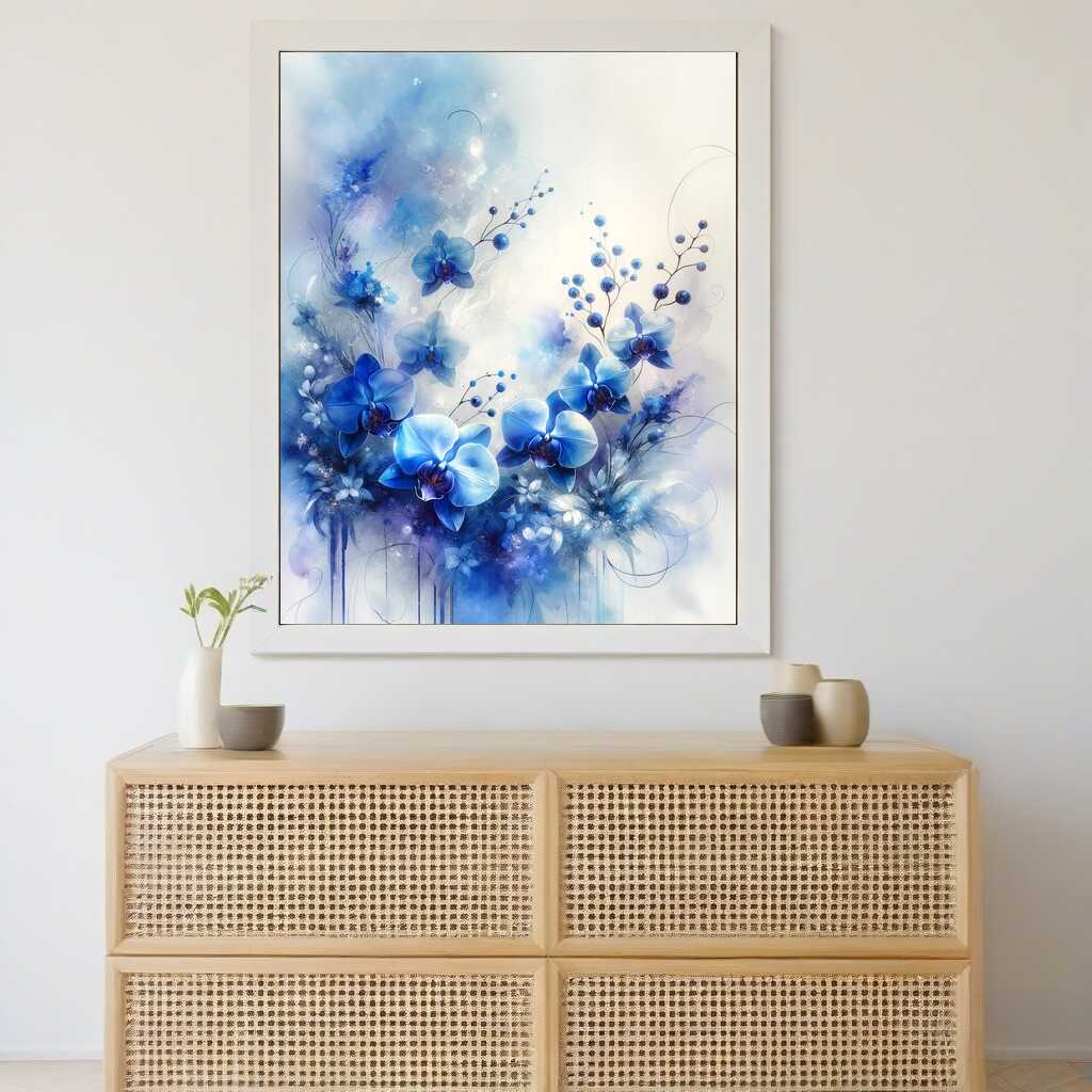 Paint by Numbers - Orchid blooms blue