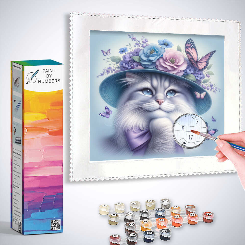 Paint by Numbers - Cat with Hat