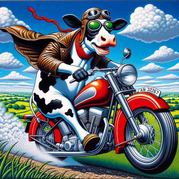 Paint by Numbers - Motorbike Cow