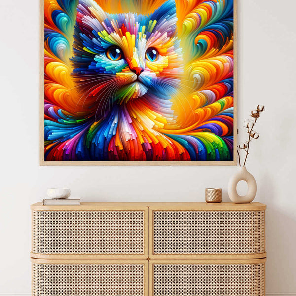 Paint by Numbers - Cat play of colors