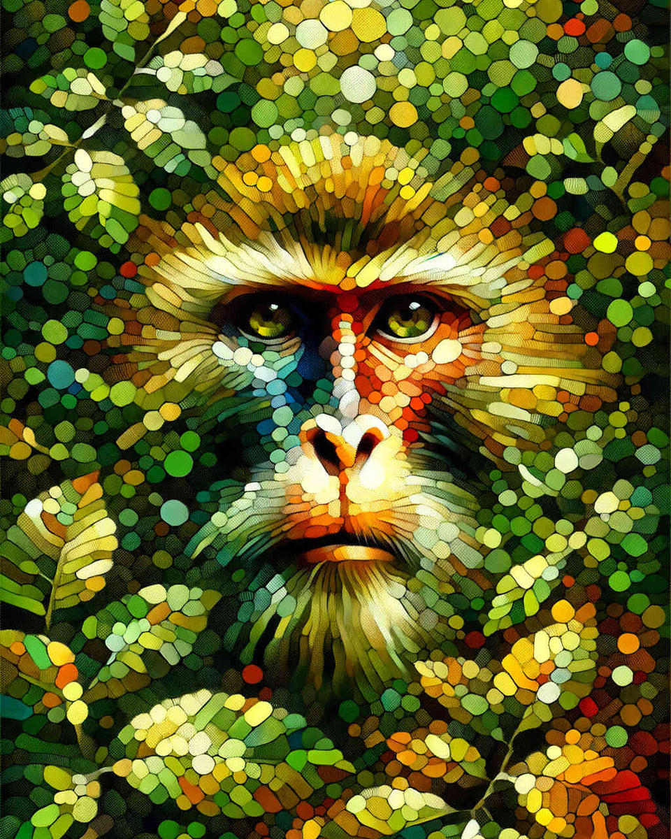 Paint by Numbers - Monkey Portrait