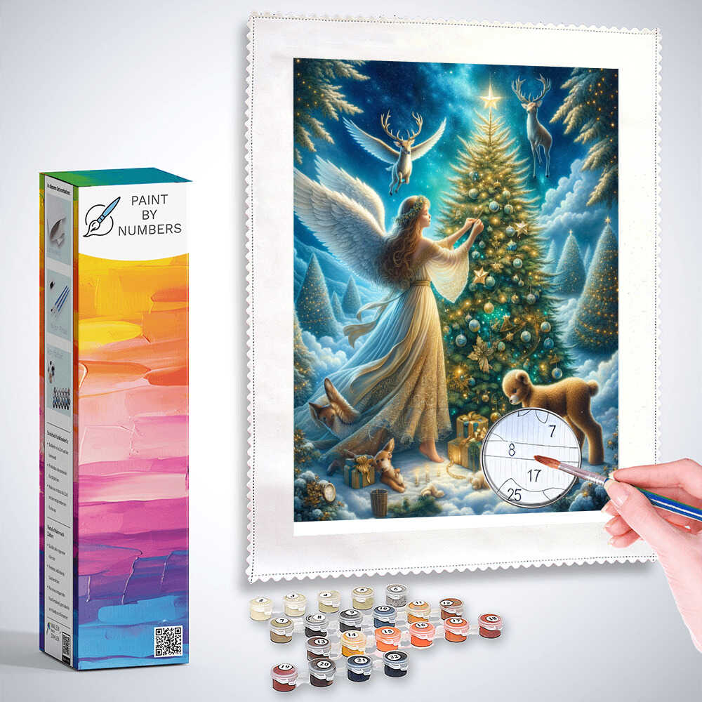 Paint by Numbers - Angel Decorations Christmas Tree