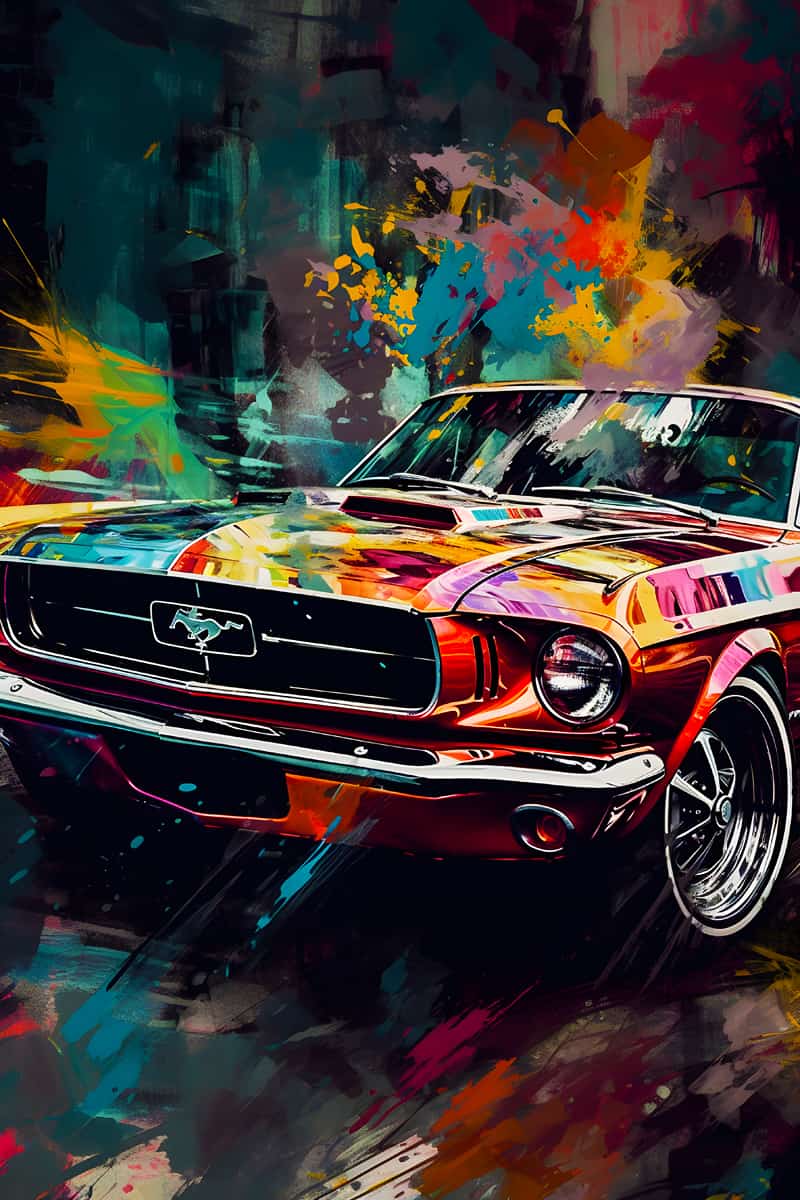 AB Diamond Painting - Colorful Car Art Paint by Numbers Kit with Sparkling Acrylic Diamonds on Professional Canvas