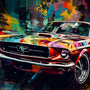 AB Diamond Painting - Colorful Car Art Paint by Numbers Kit with Sparkling Acrylic Diamonds on Professional Canvas