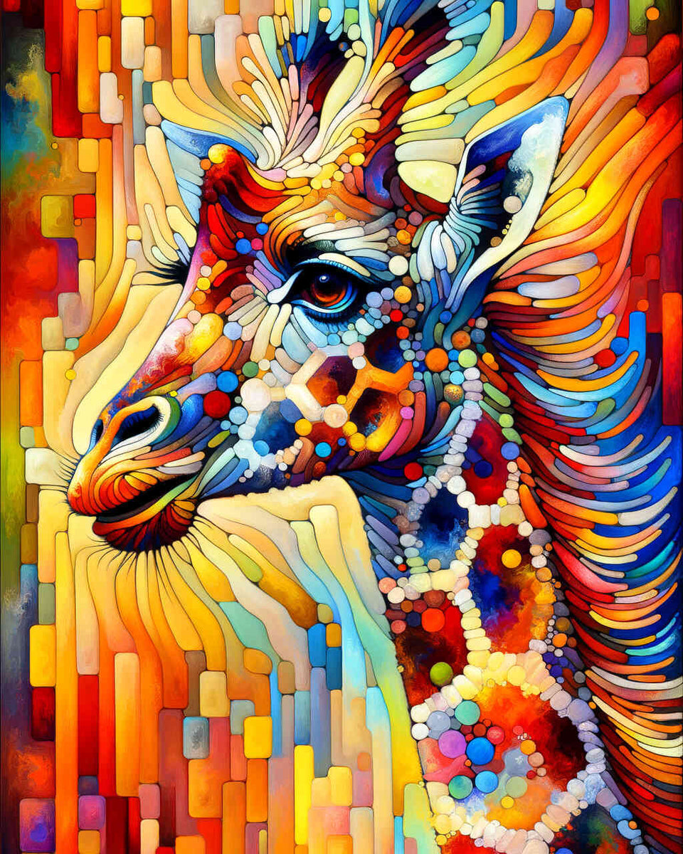 Colorful giraffe - Paint by Numbers