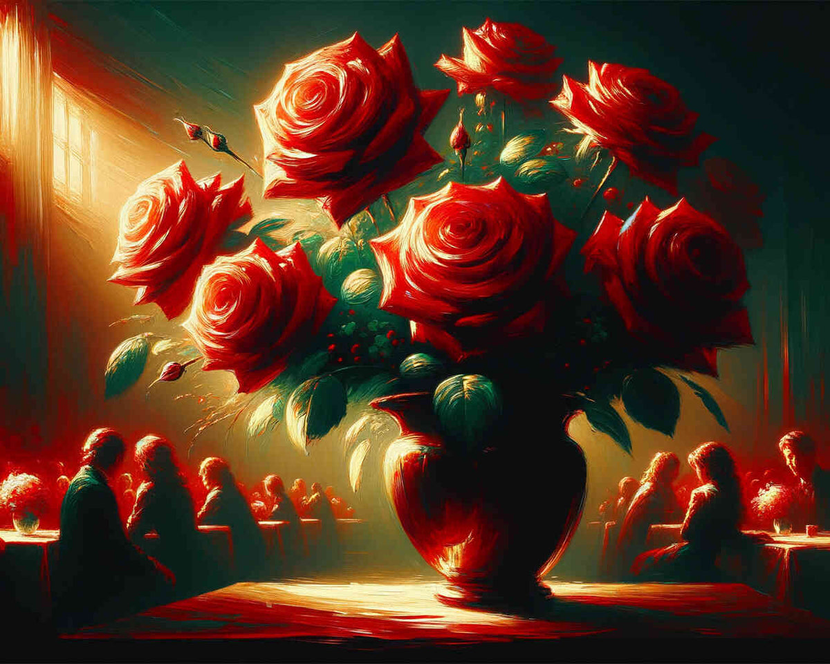 Paint by Numbers - Roses in the vase