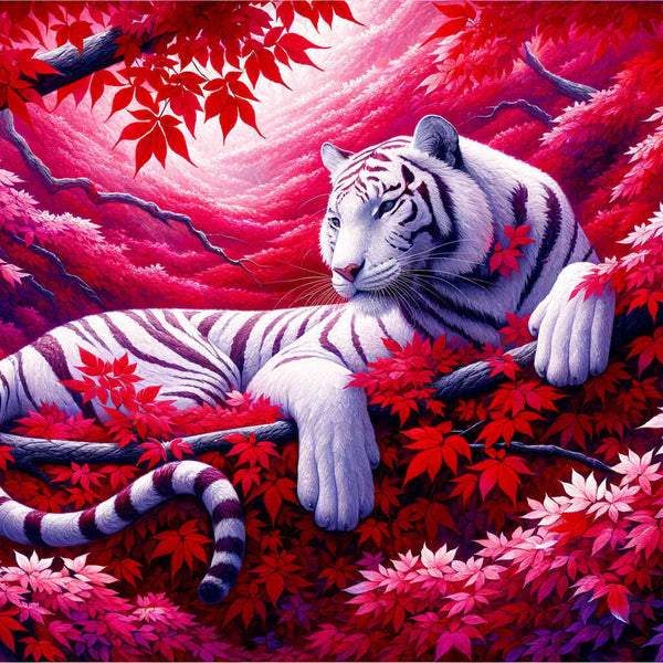 Paint by Numbers - Tiger on the tree