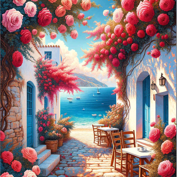 Paint by Numbers - Coffee by the Sea Roses