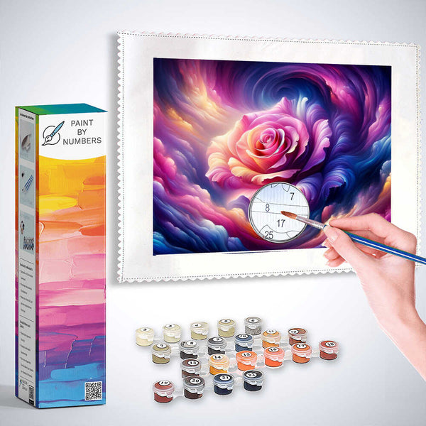 Paint by Numbers - Purple Pink Rose