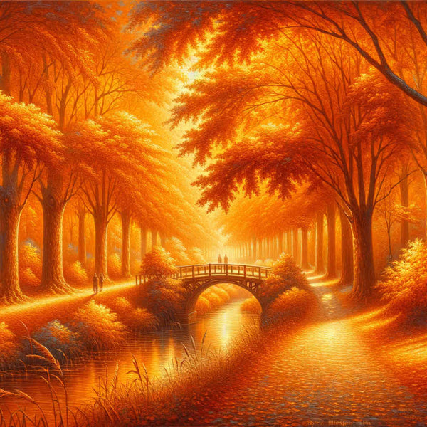 Paint by Numbers - Autumn walk, Orange