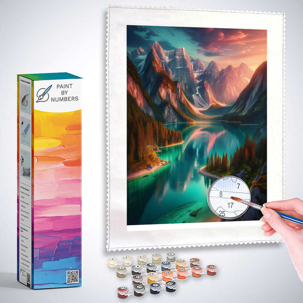 Paint by Numbers - Glass Clear Mountain Lake