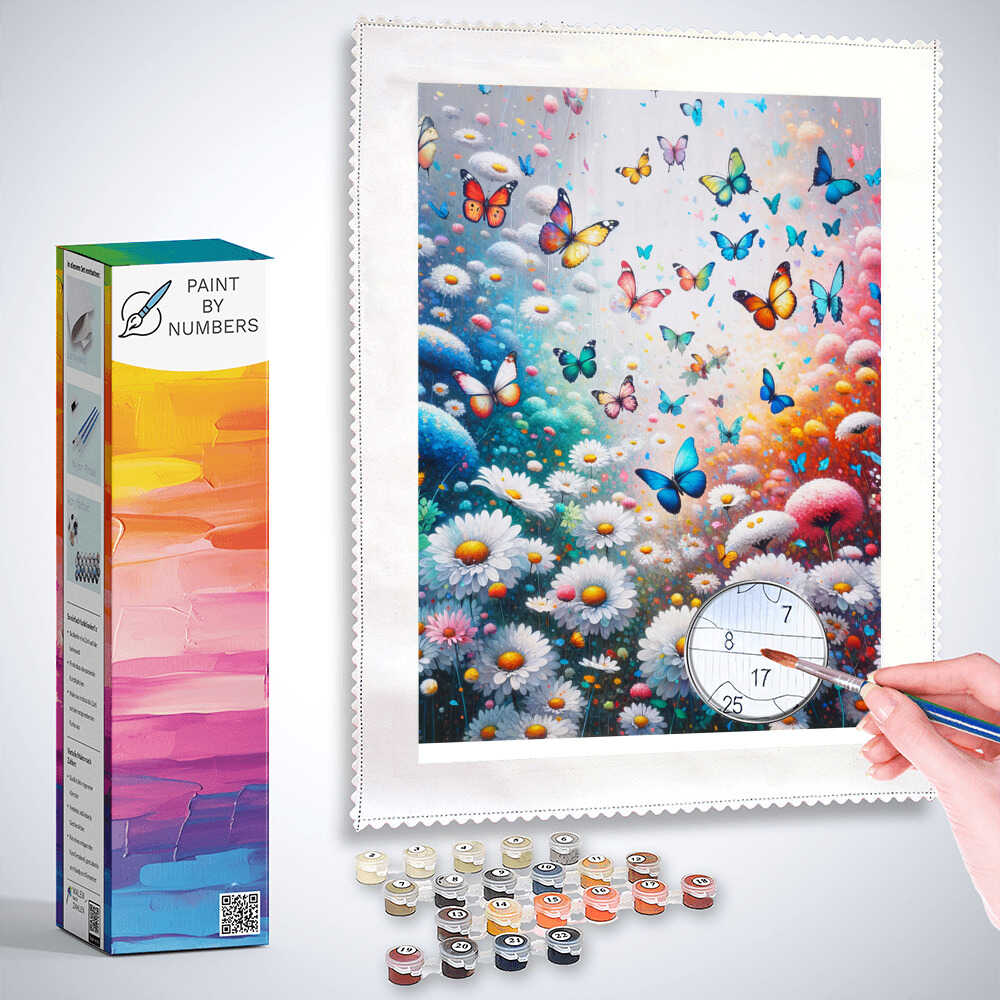 Paint by Numbers - Margerites Colorful Butterflies
