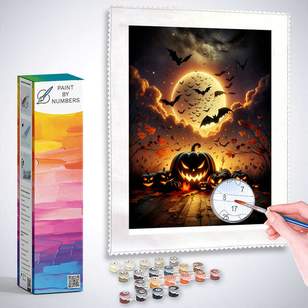 Paint by Numbers - Happy Halloween Curbis and Bat