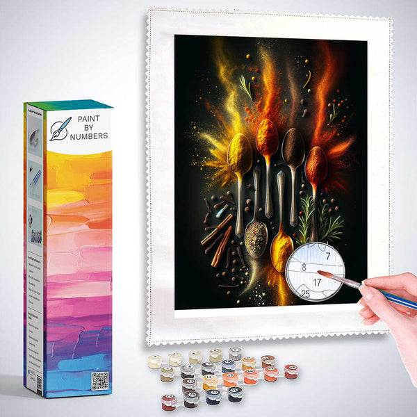 Paint by Numbers - Spice variety on the spoon
