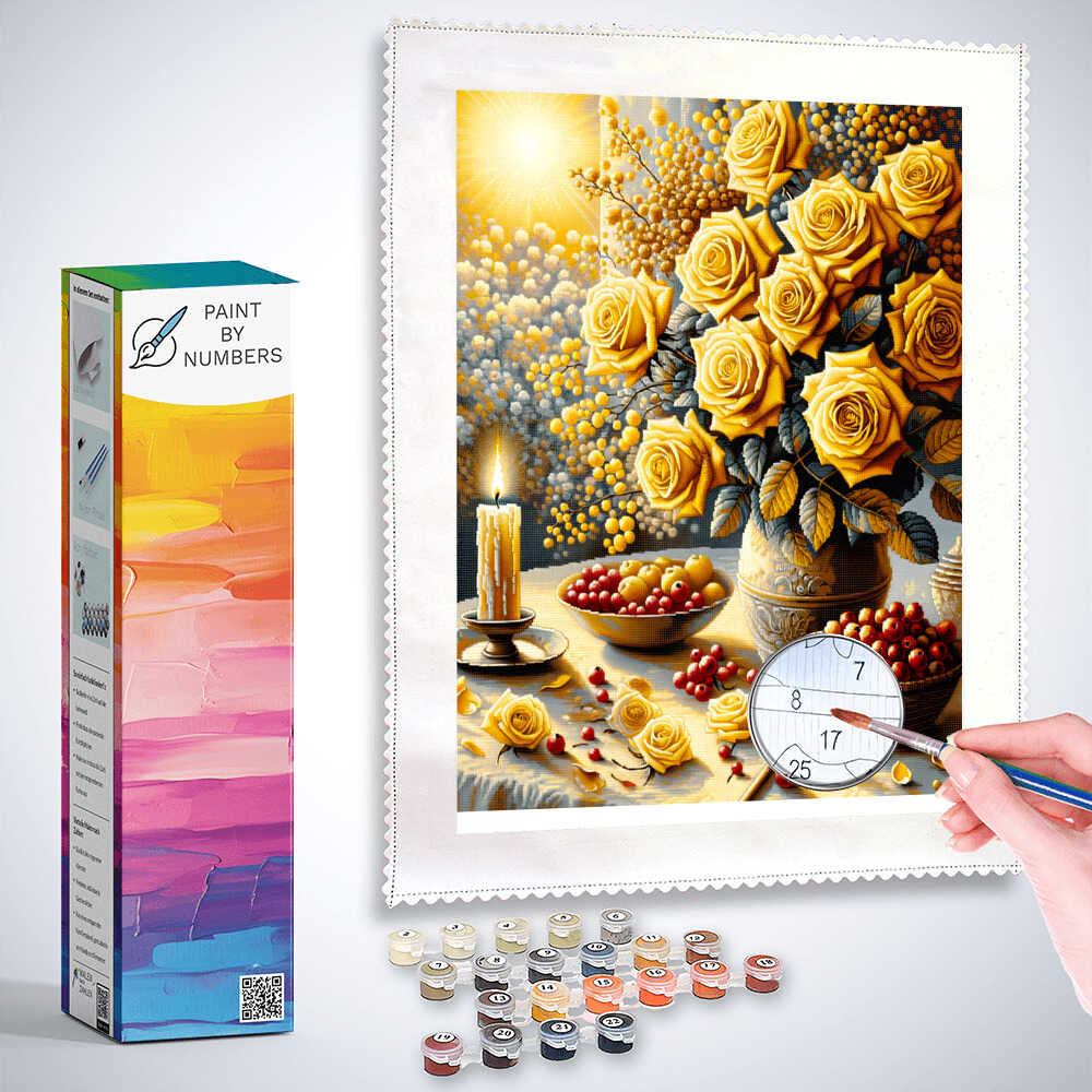 Paint by Numbers - Yellow thanks roses