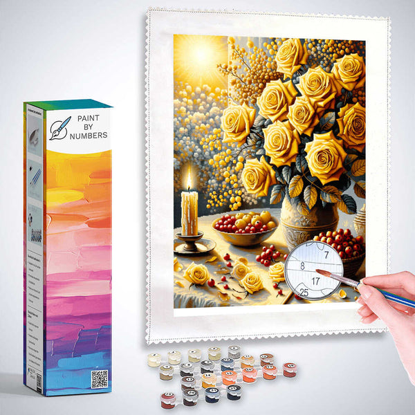 Paint by Numbers - Yellow thanks roses