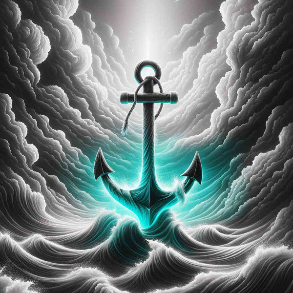 Paint by Numbers - Black white with anchor highlight