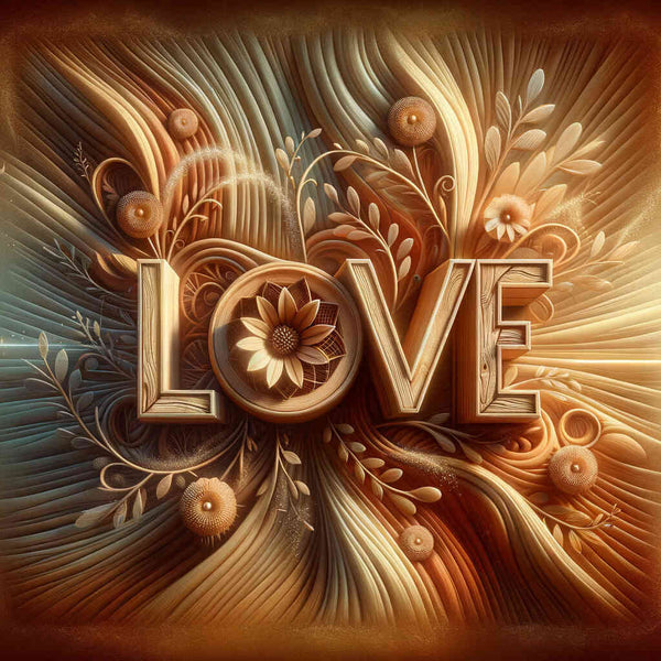 Paint by Numbers - Love, wood look
