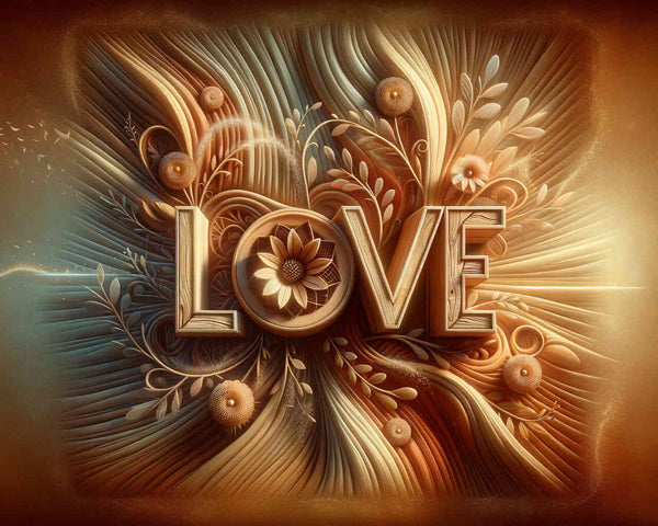 Paint by Numbers - Love, wood look