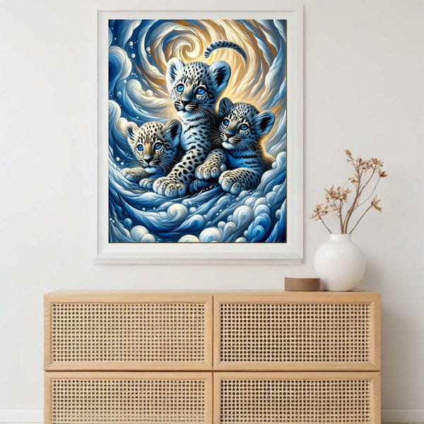 Paint by Numbers - Color impression playing leopards