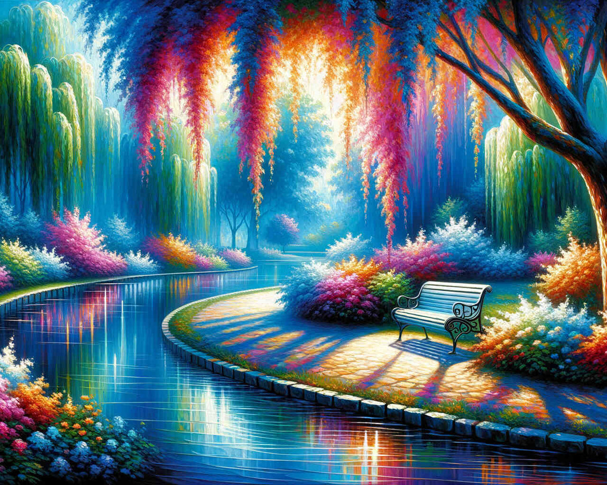 Paint by Numbers - Park landscape