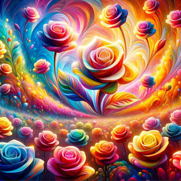 Paint by Numbers - Rainbow roses