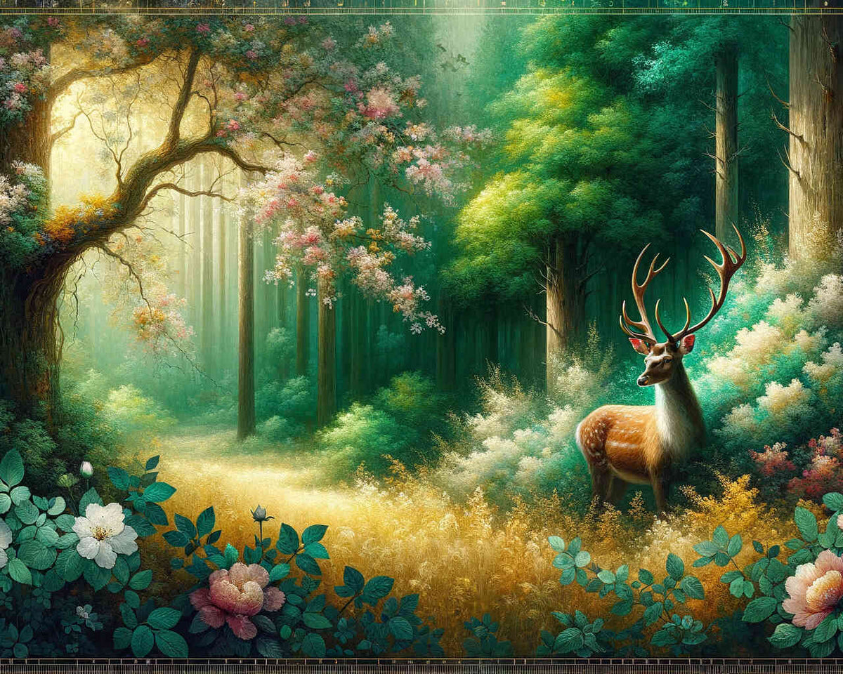 Paint by Numbers - Deer in the Forest