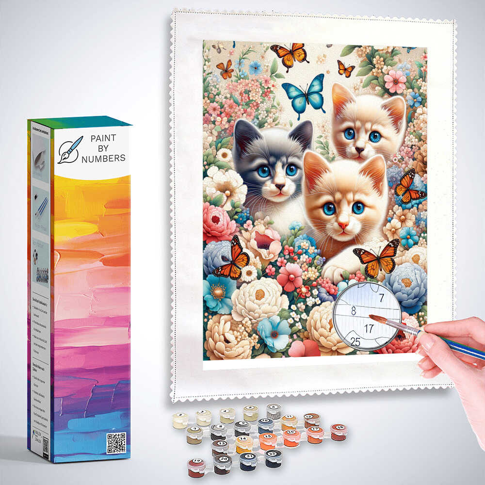Paint by Numbers - Cat Trio