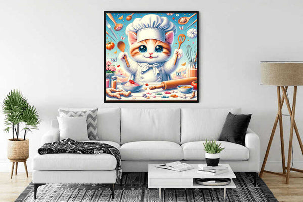 Paint by Numbers - Chef Cat Cartoon