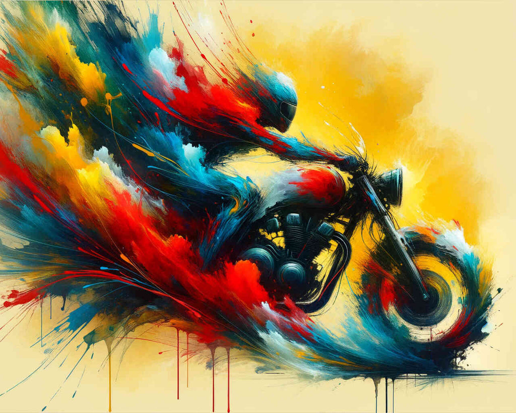 Motorcycle, Abstract - Paint by Numbers