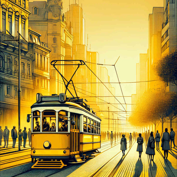 Yellow streetcar - Paint by Numbers
