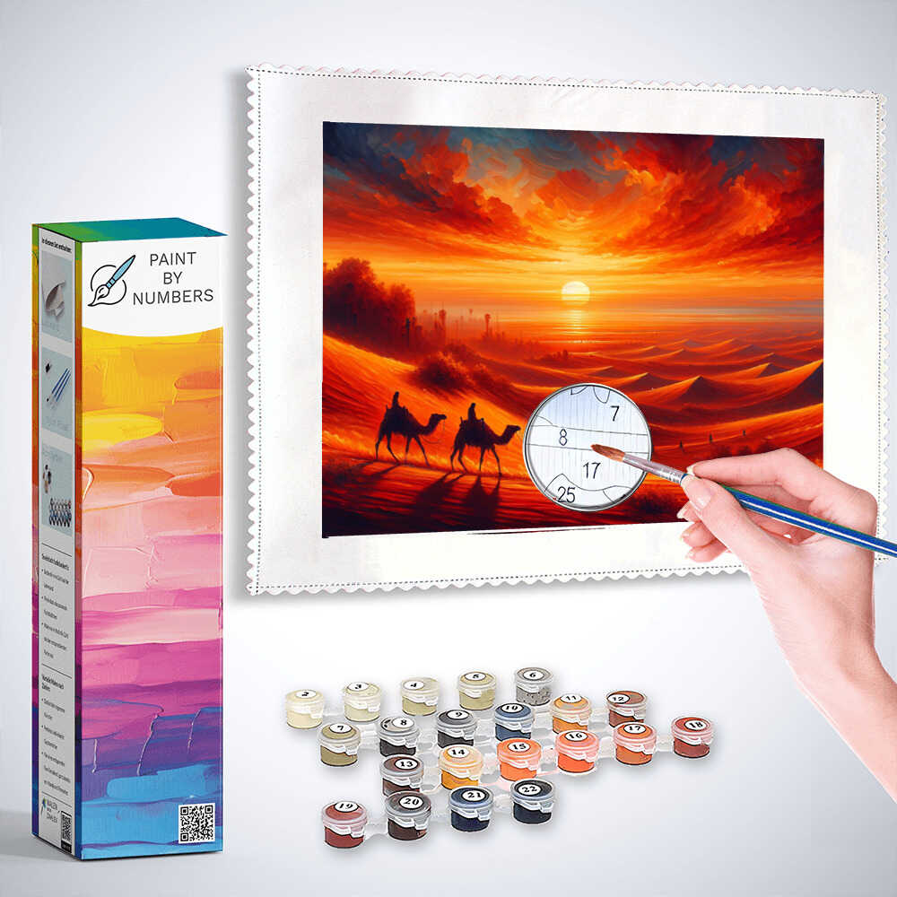 Desert, sunset - Paint by Numbers