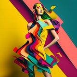 AB Diamond Painting - Abstraktes Kleid - gedruckt in Ultra-HD - AB Diamond, Abstrakt, Menschen, Neu eingetroffen, Quadratisch