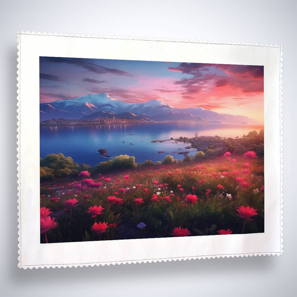 Sea of flowers, mountains - Paint by Numbers