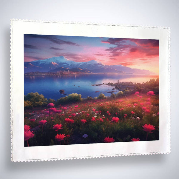 Sea of flowers, mountains - Paint by Numbers