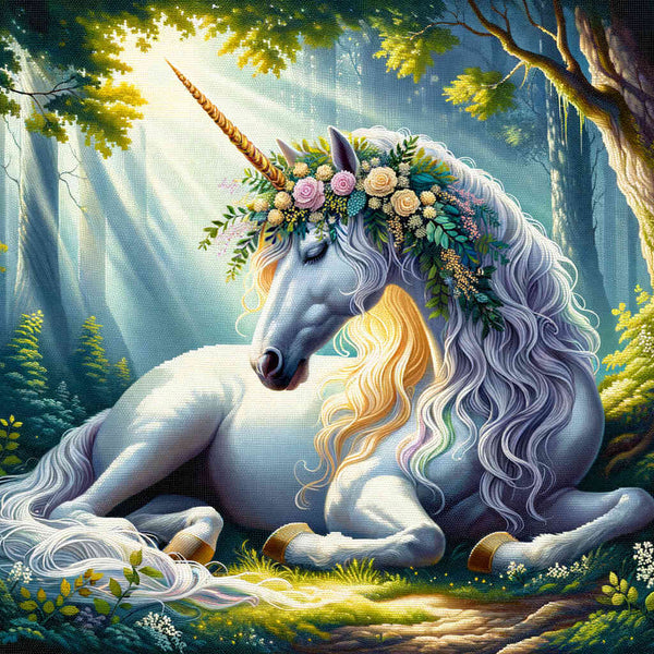 Unicorn in the forest - Paint by Numbers